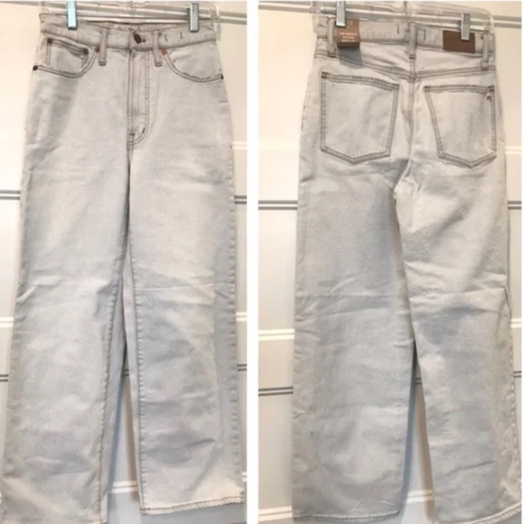 Madewell Perfect Vintage Wide Leg Crop Jeans Size 25 - Picture 2 of 4